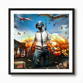 Pubg Cover Art 1 Art Print