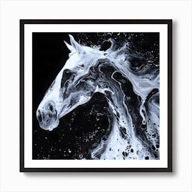 Liquid Horse Abstract Portrait 1 Art Print