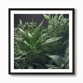 Herbs As A Background Haze Ultra Detailed Film Photography Light Leaks Larry Bud Melman Trendi Art Print