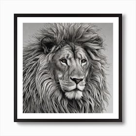 Lion Portrait Art Print