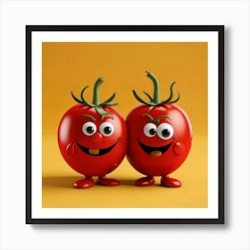 Happy Tomatoes Art Print