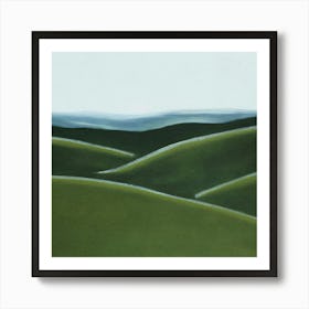 Rolling Grass Hills Art Print