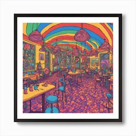 Candy Café Art Print