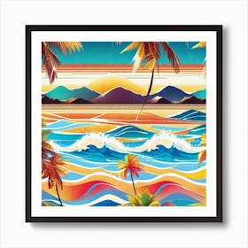 Day At The Beach Art Print