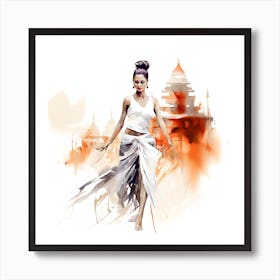 Artjuicebycsaba Full Body Style Minimalist Traditional Thai Dan 43b75609 0975 4d78 A18f 57a14c56098e Denoised Upscaled X4 Art Print