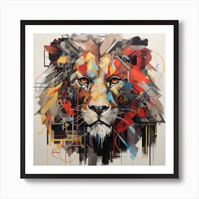 Lion Face Art Print