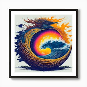 Fire Dragon Art Print