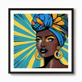 Kamaria African Woman In A Turban Art Print