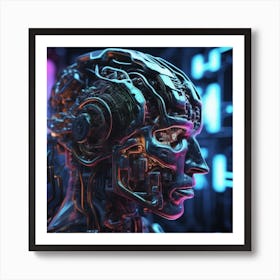 Cyborg Head 37 Art Print