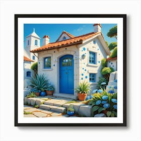 House In The Village Art Print