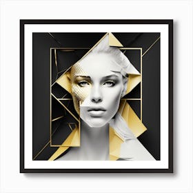 Abstract Portrait Of A Woman 2 Art Print