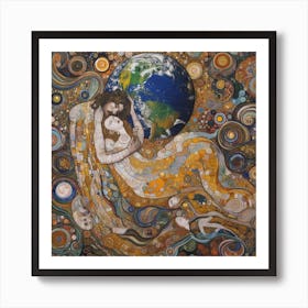 Earth And Woman Art Print