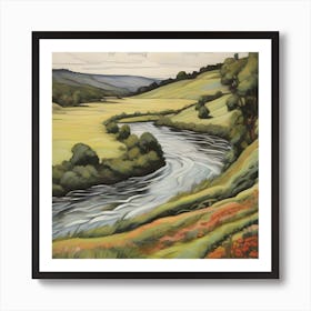 River Of Poppies Art Print