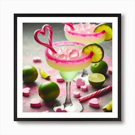 Valentine'S Day Margaritas Art Print