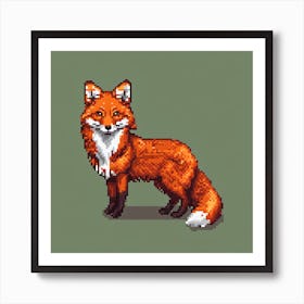 Pixel Fox 1 Art Print