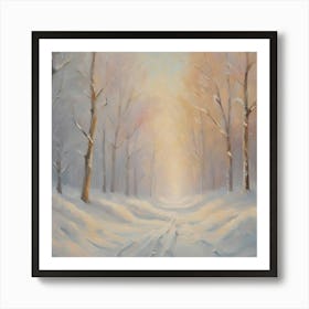 Snowy Road Art Print