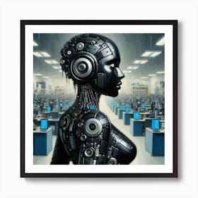 Robot Woman 1 Art Print