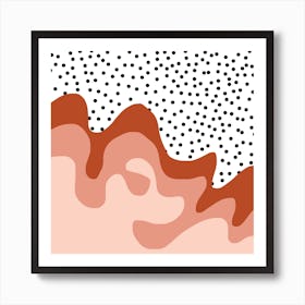 Abstract Painting with dots Art Print