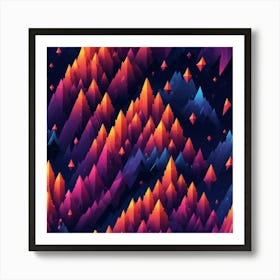 Abstract Mountain Pattern Art Print