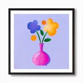 Flower Pot Square Art Print