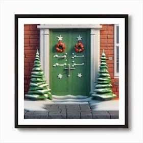 Christmas Door 143 Art Print