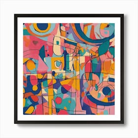 Colorful Abstract shapes Poster