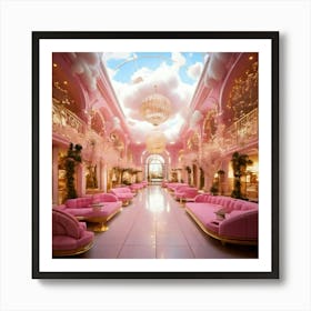 Firefly Dreamy Pink Mall With Cloud Benches And Golden Accents 90760 (2) Poster