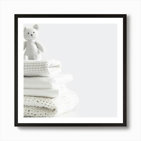 White Teddy Bear Poster