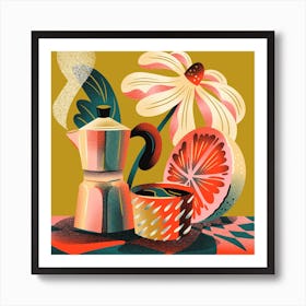 Coffee & Grapefruit Art Print