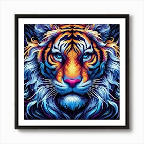 Colorful Tiger 1 Art Print