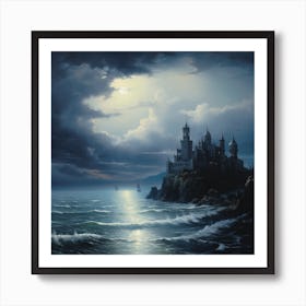 Castle On The Ocean Art Print