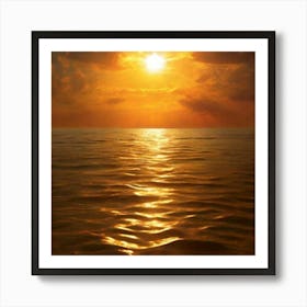 Sunset Over The Ocean Art Print