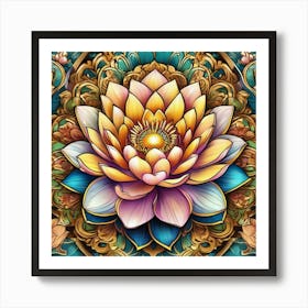 Graffiti lotus Art Print