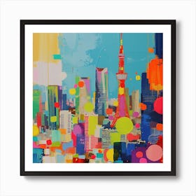 Abstract Travel Collection Tokyo Japan 8 Art Print