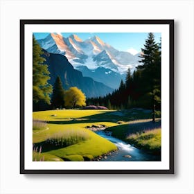 Land Painting 1 Art Print