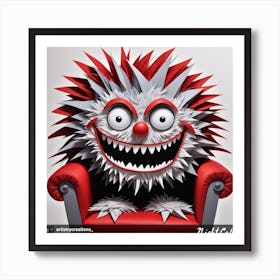 Monster On A Chair Art Print