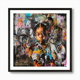 'Mom' Graffiti vibrant street art Art Print