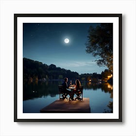 Moonlit Date Art Print