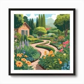 Garden Path 2 Art Print