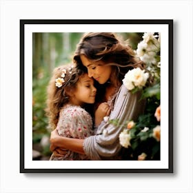 Love Family Care Warmth Joy Embrace Gratitude Flowers Celebration Motherhood Appreciatio Art Print