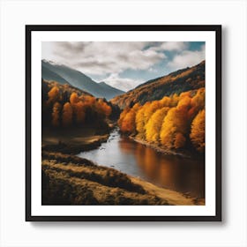 Autumn Trees In The Mountains 1 Art Print