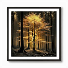 Tree In The Forest 36 Art Print