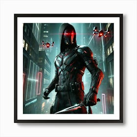 A Sci Fi Depiction Of The Council Operative Assassin Art Print