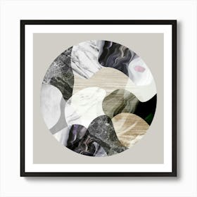 Collage geometric textures 15 Art Print