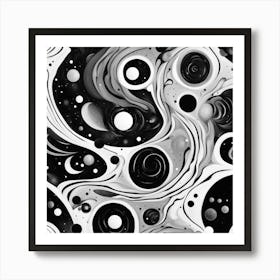 Black and White Abstract Art 25 Art Print