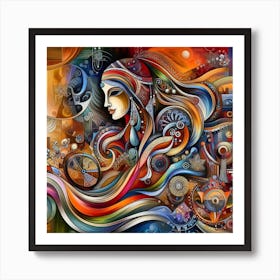 Abstract Of A Woman 20 Art Print