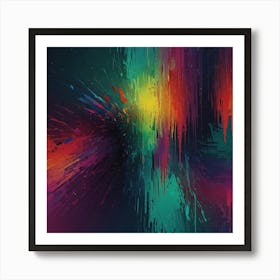 Abstract Paint Splatter Art Print