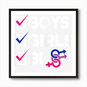 Womens Boys Girls Bi Funny Bi Pride Flag Bisexual Art Print