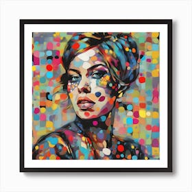 Girl With Polka Dots Art Print