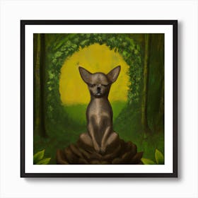 Chihuahua meditation Art Print